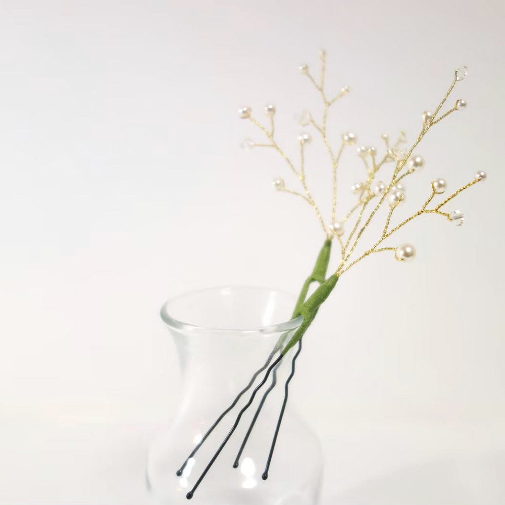 バラの髪飾りセット (クリア)